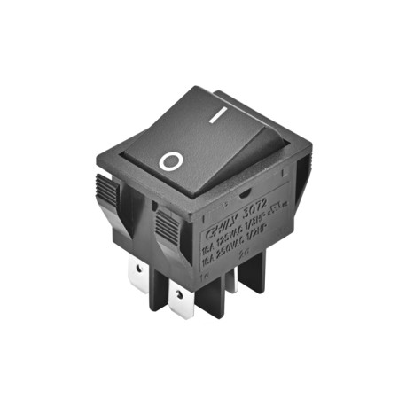 3077-K4P0L1T1C01B01RDBK, Chily Precision Rocker Switch, 20A, 3077 series