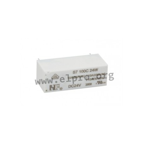 S7100E12W, NF Forward PCB relays, 10A, 1x changeover or 1x normally open contact, S7 series
