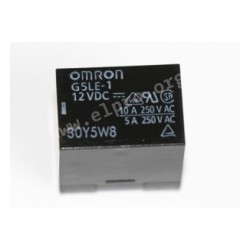 G5LE-1 DC12, Omron PCB relays, 10A, 1 changeover contact, G5LE series