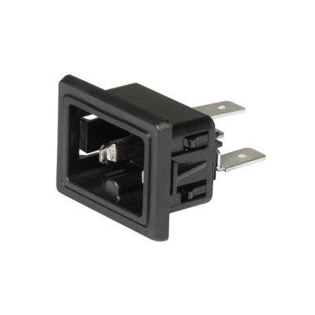 3-142-765, Schurter Built-in hot appliance socket, 105°C, 10A, screw mounting, GH21 series