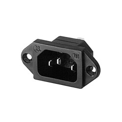 781/63/SW, Kaiser Built-in cold appliance plug, 70°C, straight, 781 series