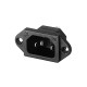 781/48/SW, Kaiser Built-in cold appliance plug, 70°C, straight, 781 series 781 4,8 schwarz 781/48/SW