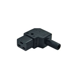 737/SW, Kaiser IEC plug connectors, 70°C, angled, 737 series