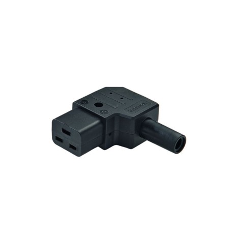 737/SW, Kaiser IEC-Kaltgerätestecker, 70°C, gewinkelt, 737 Serie