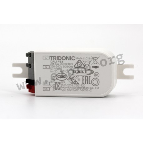 87500873, Tridonic LED power supplies, 1,2W, DALI-2 interfaces, IP20, constant voltage, DALI PS3 series