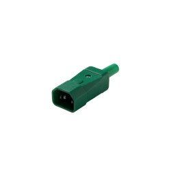 749/GN, Kaiser IEC plug connectors, 70°C, straight, 749 series