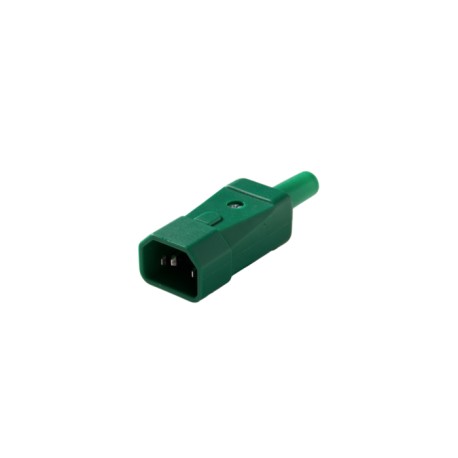 749/GN, Kaiser IEC plug connectors, 70°C, straight, 749 series