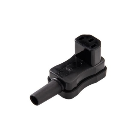 798/SW, Kaiser IEC socket, 70°C, angled, 798 series