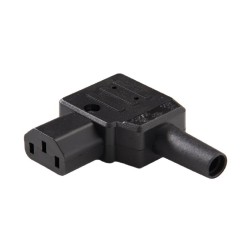 890/SW, Kaiser IEC socket, 70°C, angled, 890 series