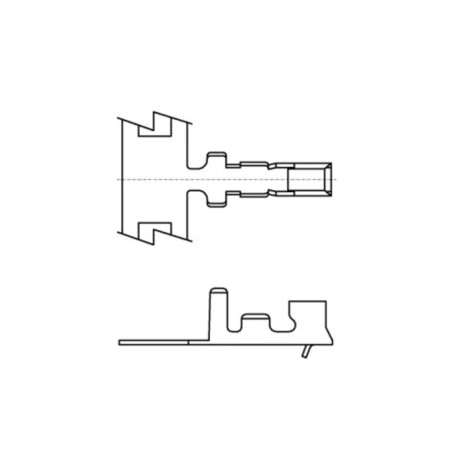 678-1-TX-XR, MPE Garry crimp contacts, AWG24 to AWG28, 678 series