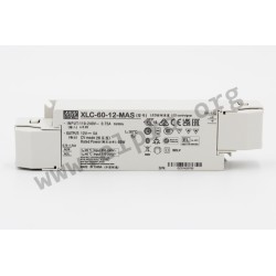 XLC-60-H-MAS, Mean Well LED power supplies, 60W, constant power/ constant voltage, adjustable, XLC-60-MA series