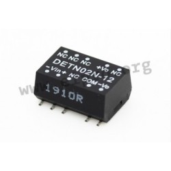 DETN02N-12SC, Mean Well DC/DC converters, 2W, SMD, DETN02 series