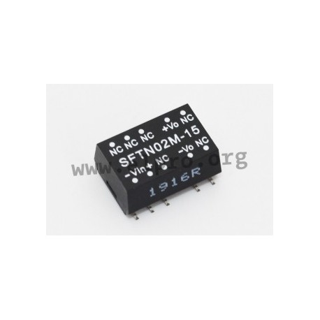 SFTN02L-12, Mean Well DC/DC converters, 2W, SMD, SFTN02 series