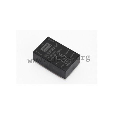 SCWN06C-03, Mean Well DC/DC converters, 6W, DIL24 housing, SCWN06 series
