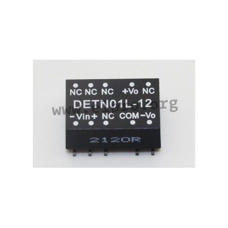 DETN01L-12SC, Mean Well DC/DC converters, 1W, SMD, DETN01 series