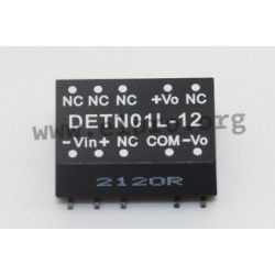 DETN01M-15SC, Mean Well DC/DC converters, 1W, SMD, DETN01 series