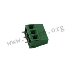 DG128-5.0-03P-14-00A(H), Degson terminal blocks, pitch 5mm, 18A, 250V, screw-cage clamp principle, DG128-5.0 series