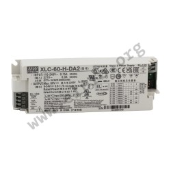 XLC-60-H-DA2, Mean Well LED-Schaltnetzteile, 60W, Konstantleistung, dimmbar, DALI 2.0-Schnittstelle, XLC-60 Serie