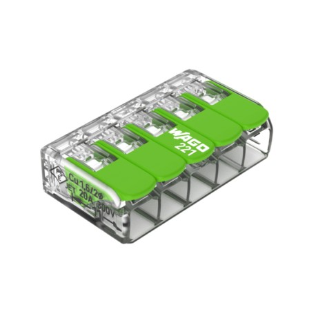 221-425/995-008, Wago connecting clamps, 32A, COMPACT 221 series