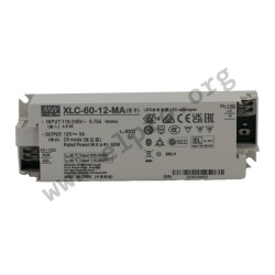 XLC-60-24-MA, Mean Well LED power supplies, 60W, constant power/ constant voltage, adjustable, XLC-60-MA series