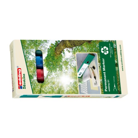 4-21-4, edding EcoLine permanent markers, 1 to 3mm, 21 and 25 series