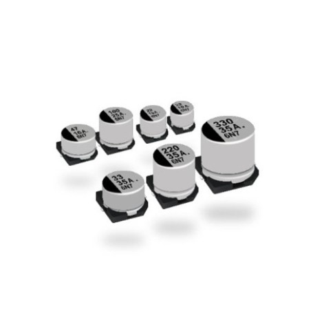 EEE1HA100AP, Panasonic electrolytic capacitors, SMD, 85°C, S (A) series