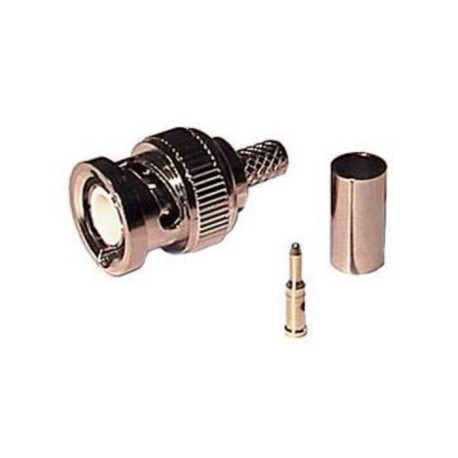 B.85 GBP, BNC plugs, for crimping, soldering and screwing, 50 and 75 ohms wave impedance