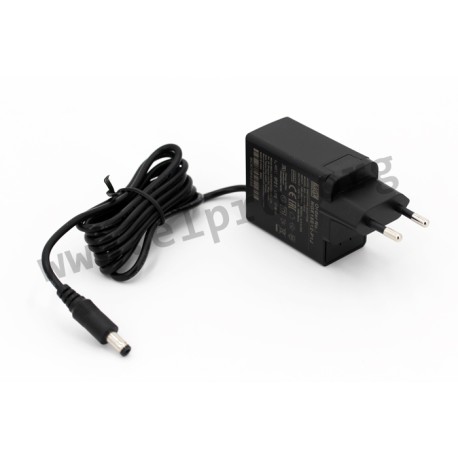 NGE18E12-P1J, Mean Well plug-in switching power supplies, 18W, for medical technology, energy efficiency Level VI, NGE18 series