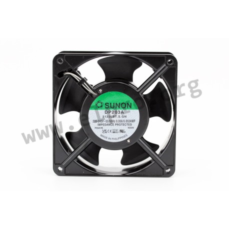 DP203A-2123LBT.S.GN, Sunon fans, 120x120x38mm, 230/115V AC, DP/A/SF/SP series