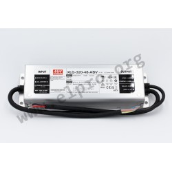 XLG-320-48-ABV, Mean Well LED-Schaltnetzteile, 320W, IP67, Konstantspannung, Konstantleistung, dimmbar, XLG-320 Serie