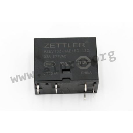 AZEV132-1AE1BG-9D, Zettler PCB relays, 32A, 1 normally closed and 1 normally open contact, for e-mobility, AZEV132 series