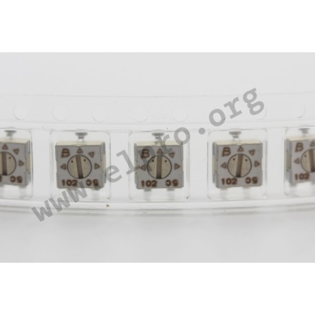 3314G-1-102E, Bourns Cermet-Trimmer, 0,25W, vertikal, 3314 Serie