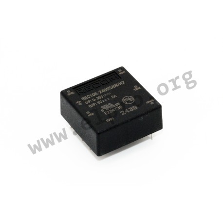 REC10K-2405SAW/H2, Recom DC/DC converters, 10W, 1x1 housing, REC10K-AW series
