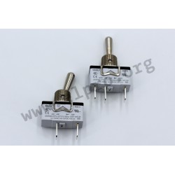 9011-K2C1T2GY-H, Chily Precision Kippschalter, 16A, für Ø12,1mm Ausschnitt, 901_ Serie