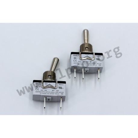 9017-K2C1T2GY-H, Chily Precision Kippschalter, 16A, für Ø12,1mm Ausschnitt, 901_ Serie