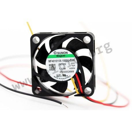 MF40101VX-1000U-G99, Sunon Lüfter, 40x40x10mm, 12V DC, EE/EF/MF/HA Serie