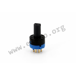 RM103772BCB, CK Drehschalter, 7,7mm lange Achse, Printanschluss, RM Serie