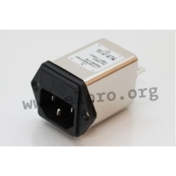 FN9260-1-06, Schaffner RFI filters, with IEC plug and fuse holder, FN 9260 series