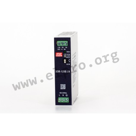 XDR-120E-24, Mean Well DIN rail power supplies, 120W, XDR-120E series
