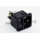 DC11.0001.203, Schurter  IEC-Kaltgeräteeinbaustecker, 70°C, mit Schalter, DC11 Serie DC11.0001.203