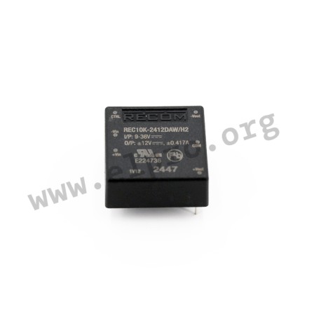 REC10K-2412DAW/H2, Recom DC/DC converters, 10W, 1x1 housing, REC10K-AW series