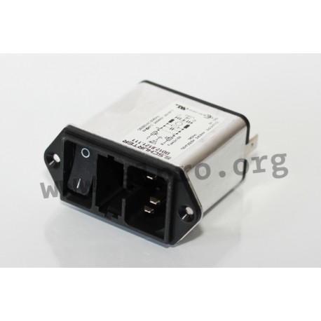 DD12.4111.111, Schurter RFI filters, with IEC plug, fuse holder and switch, DD12 series