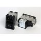 KMF1.1111.11, Schurter Funkentstörfilter, mit Kaltgerätestecker, Sicherungshalter und Schalter, KMF Serie KMF1.1111.11