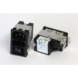 KMF1.1123.11, Schurter Funkentstörfilter, mit Kaltgerätestecker, Sicherungshalter und Schalter, KMF Serie