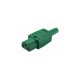 794/GN, KB and Kaiser IEC connectors, 70°C, cable mount 794 grün 794/GN