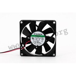 MF80151V1-1000U-A99, Sunon Lüfter, 80x80x15mm, 12V DC, EE und MF Serie