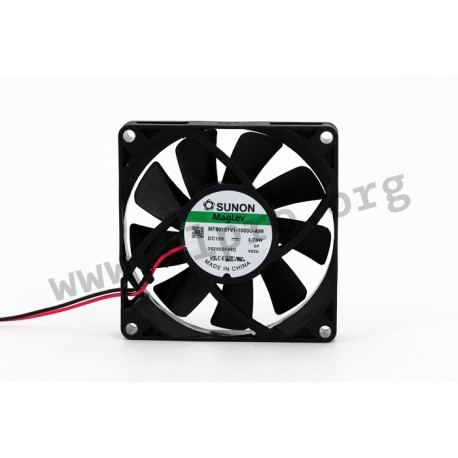 MF80151V1-1000U-A99, Sunon fans, 80x80x15mm, 12V DC, EE and MF series
