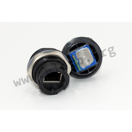 17-110324, Conec RJ45 connectors, IP67, Cat5e, PCB jack, 17-10 and 17-11 series