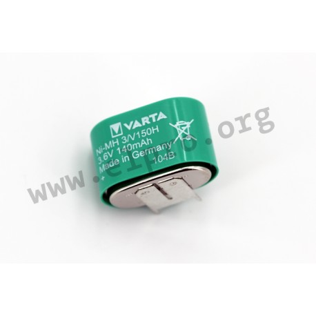 55615603059, Varta NiMH-Pufferakkus, 2,4V/3,6V/4,8V, mit Lötfahnen, V150H Serie