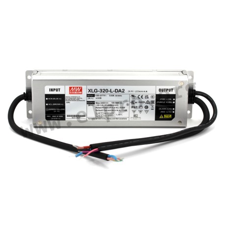 XLG-320-L-DA2, Mean Well LED-Schaltnetzteile, 320W, IP67, Konstantleistung, dimmbar, DALI 2.0-Schnittstelle, XLG-320-DA2 Serie
